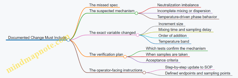 Documented Change Must Include